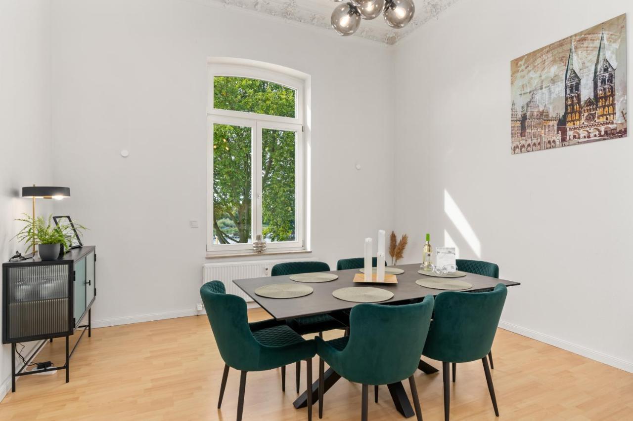 Homey Apartments - Riverside - Mit Weserblick Und Parkplatz Бремен Екстериор снимка